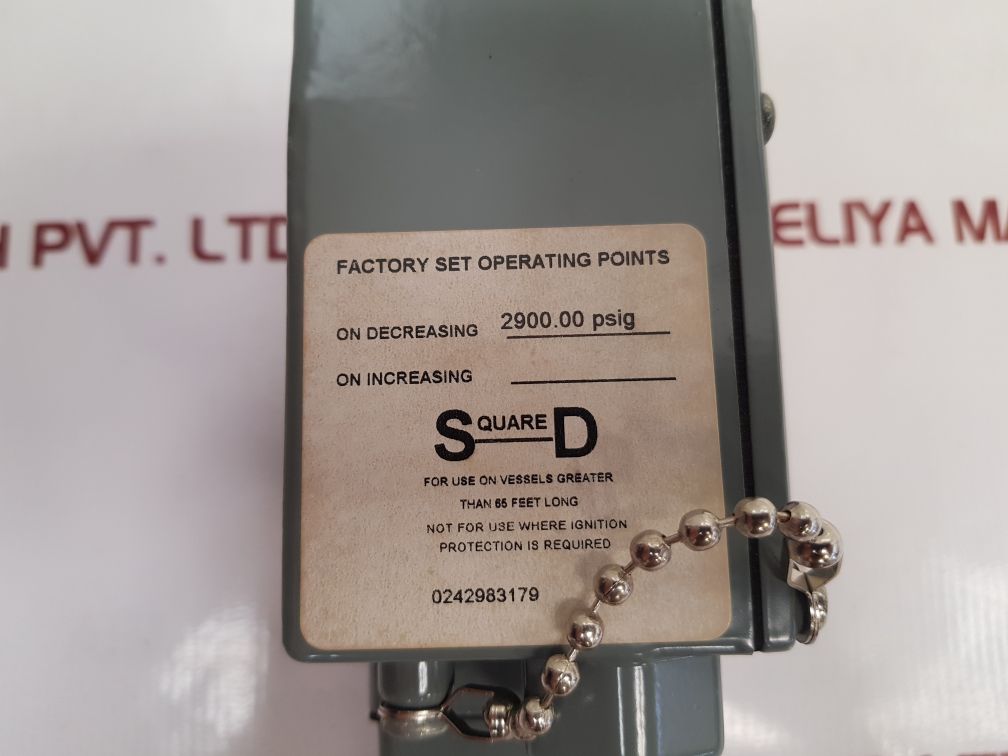 Square D Gcw-3 Industrial Pressure Switch