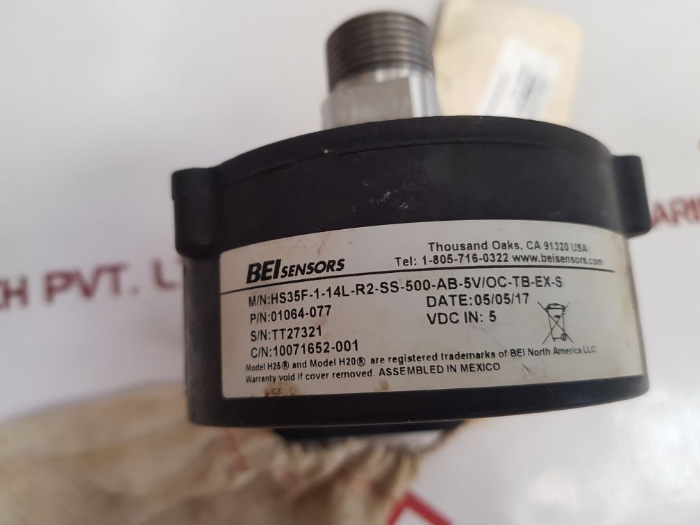 Bei Sensors Hs35F-1-14L-r2-ss-500-ab-5V/Oc-tb-ex-s Used