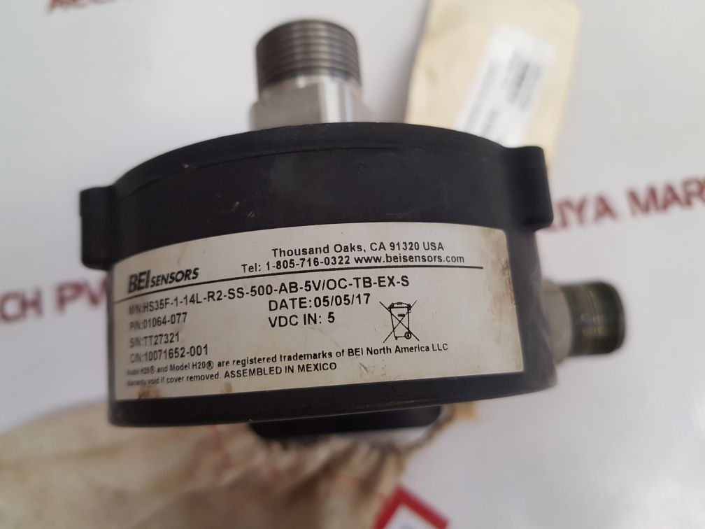 Bei Sensors Hs35F-1-14L-r2-ss-500-ab-5V/Oc-tb-ex-s Used