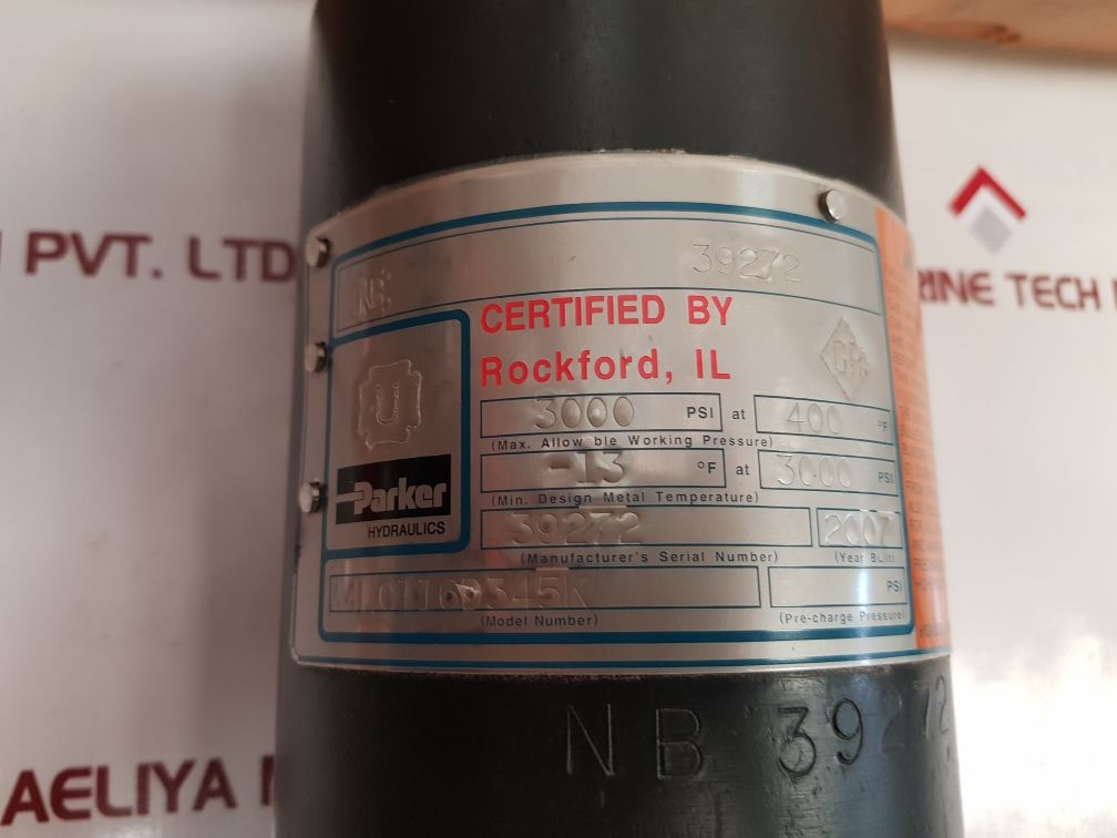 Parker A4L0116D345K Hydraulic Accumulator