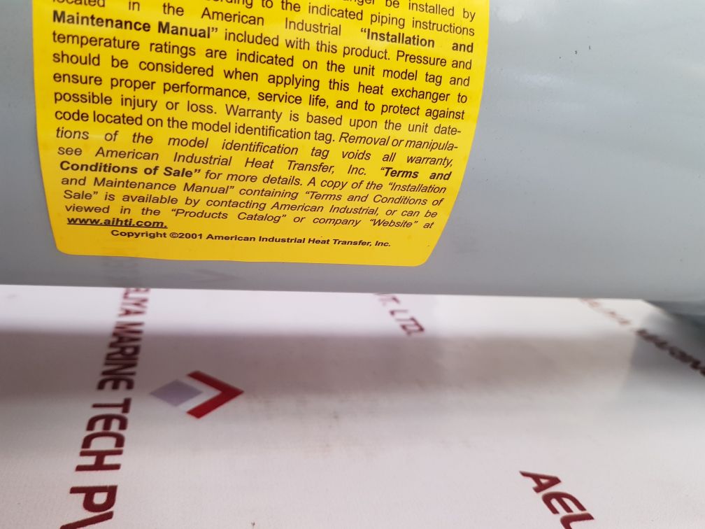 American Industrial Sae-1002-c6-fp-cnt-b 0918 Heat Exchanger