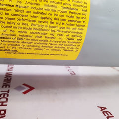 American Industrial Sae-1002-c6-fp-cnt-b 0918 Heat Exchanger