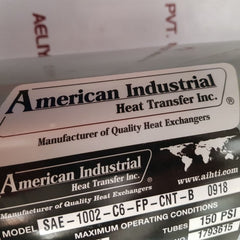 American Industrial Sae-1002-c6-fp-cnt-b 0918 Heat Exchanger