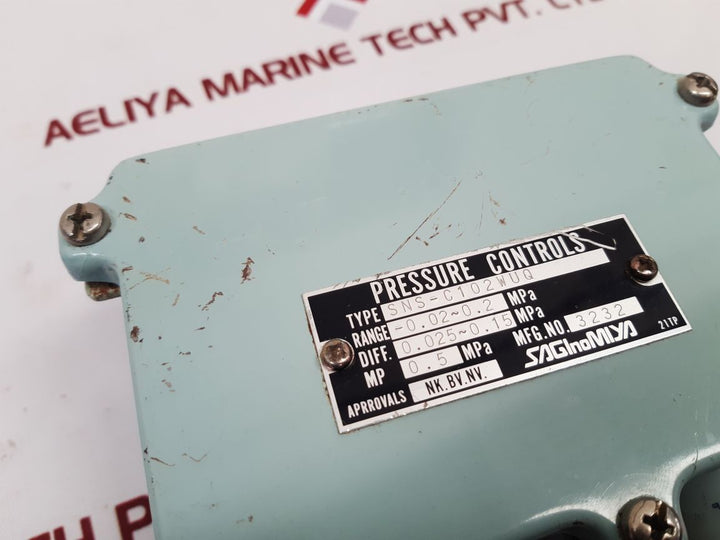 Saginomiya Sns-c102Wuq Pressure Controls