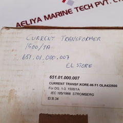 Stromberg Kore-06F1 Ol A 422500 Current Transformer A 1500/1