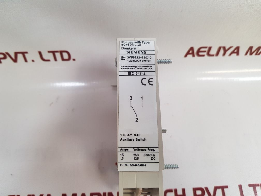 Siemens 3Vf9222-1Bc10 Auxiliary Switch