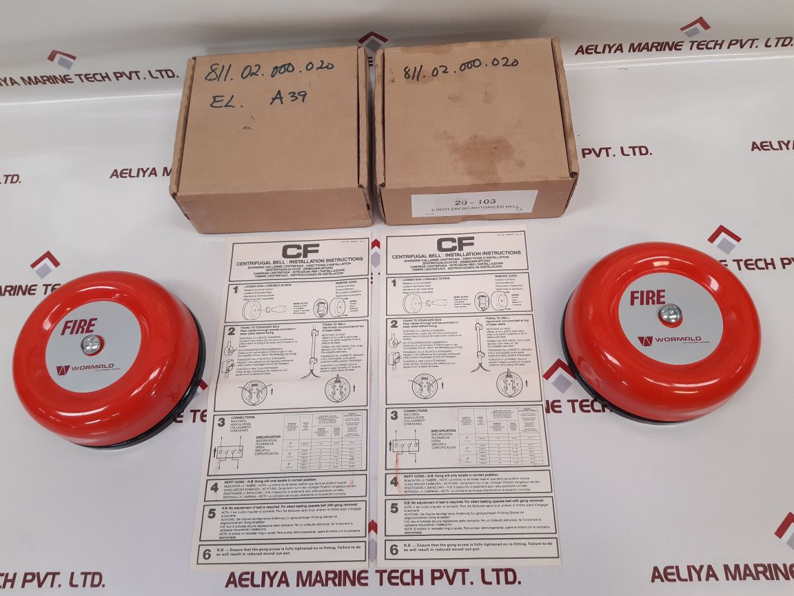 Wormald 6 Inch 24V Dc Motorised Bell
