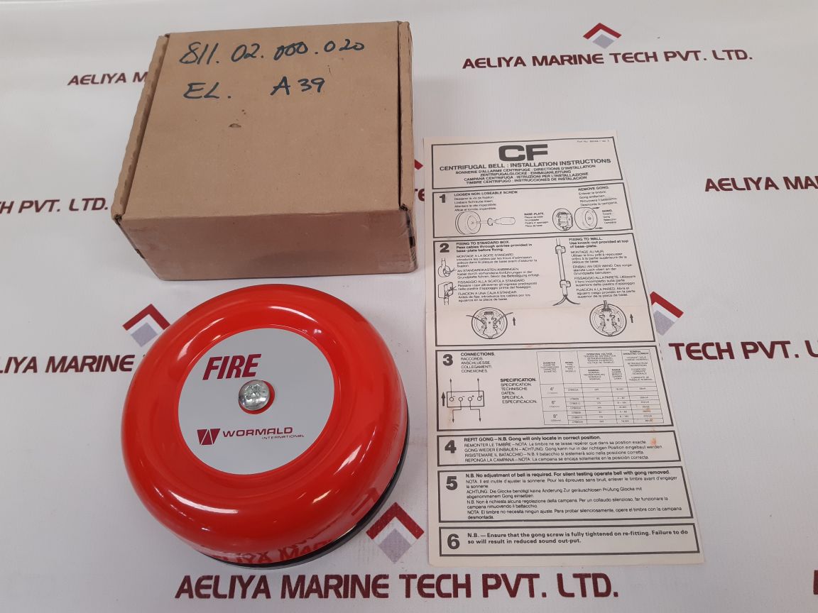 Wormald 6 Inch 24V Dc Motorised Bell
