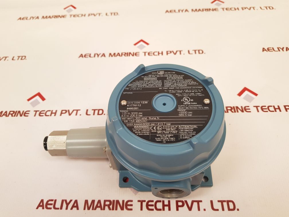 United Electric J120-612 Differential Pressure Switches 125 To 3000 8.6 To 206.8
