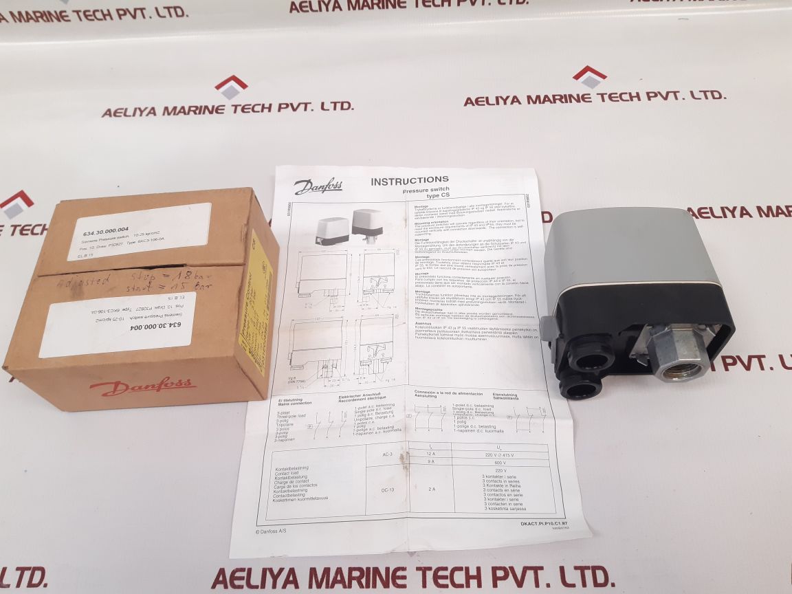 Danfoss Cs Pressure Switch 7-20 Bare/Bar
