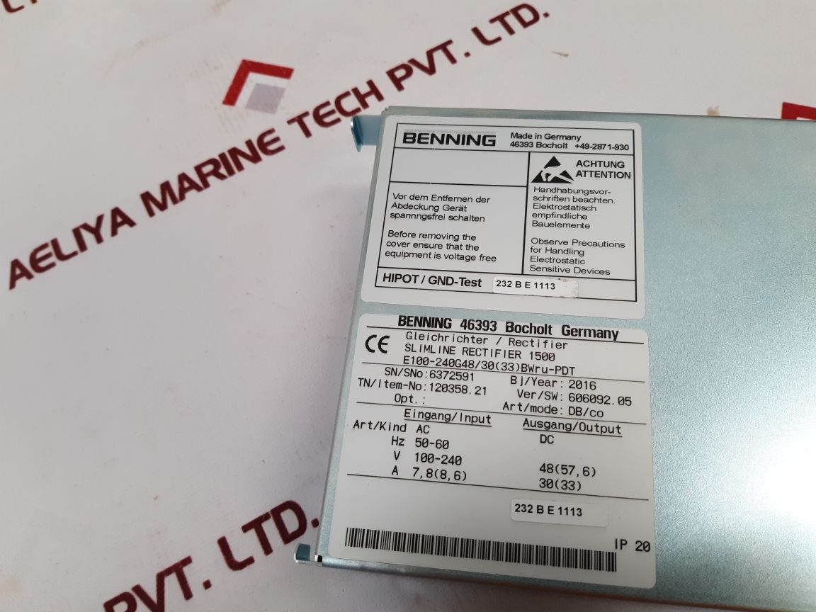 Benning E100-240G48/30(33) Bwru-pdt Power Supply