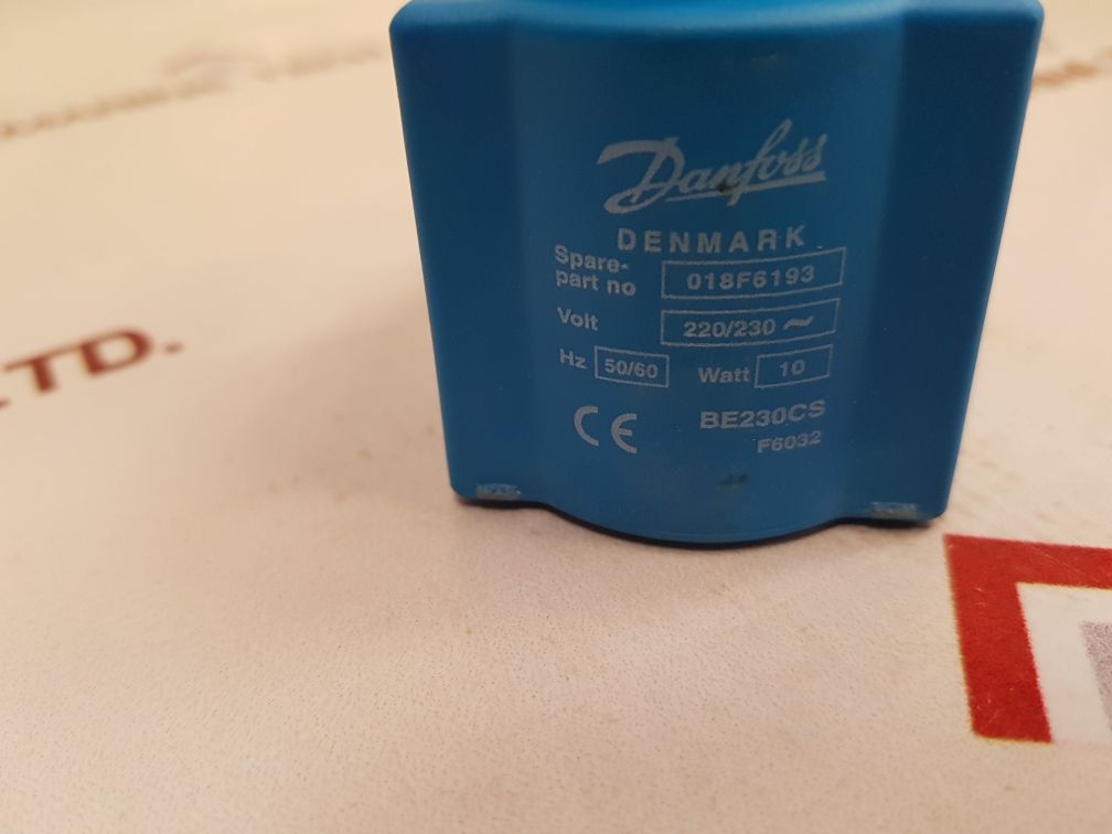 Danfoss 018F6193 Solenoid Valve Coil New One 50/60 Hz
