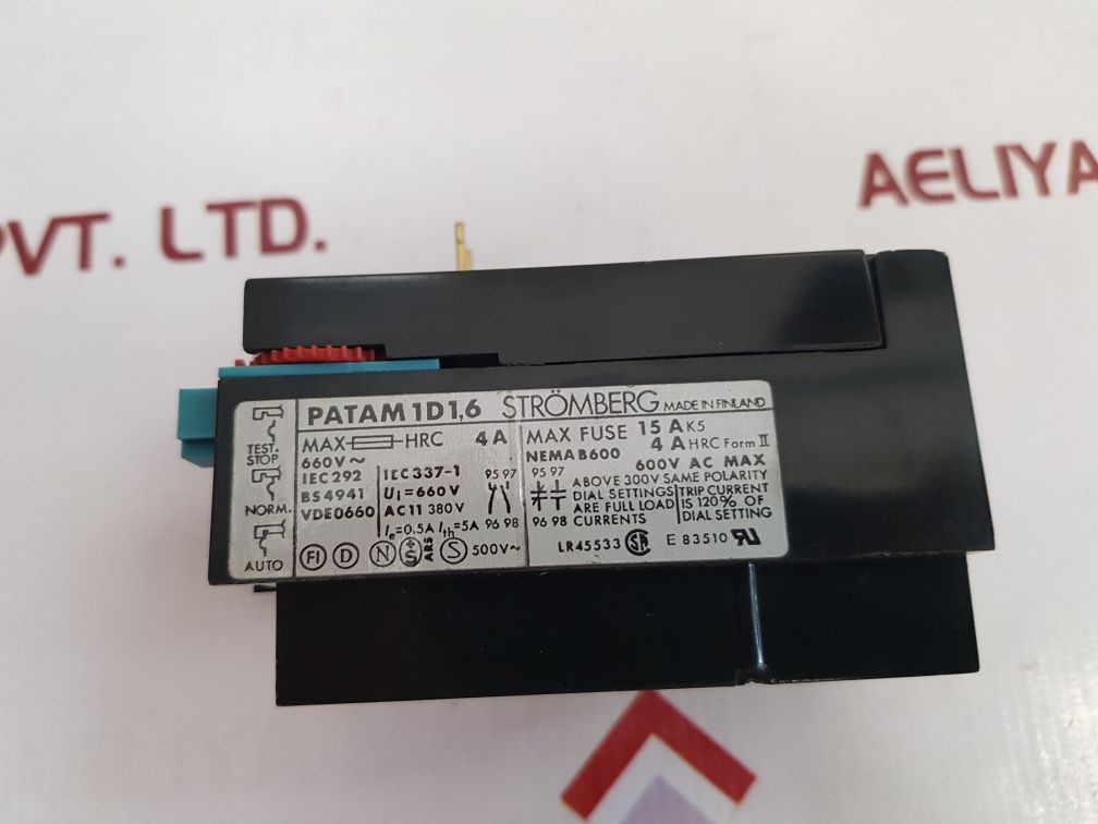 Stromberg Patam 1D1,6 Thermal Overload Relay Used
