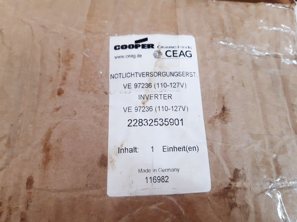 Ceag Cooper Ve97236-1 Emergency Inverter