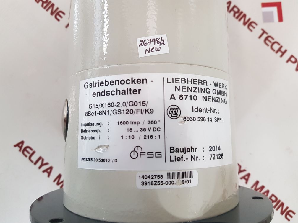 Liebherr / Fsg g15/x160-2.0/g015-8se1-8ni/gs120/fl/k9 gear cam limit switch