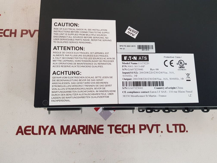 Eaton 9001-5015-00p transfer switch eats220