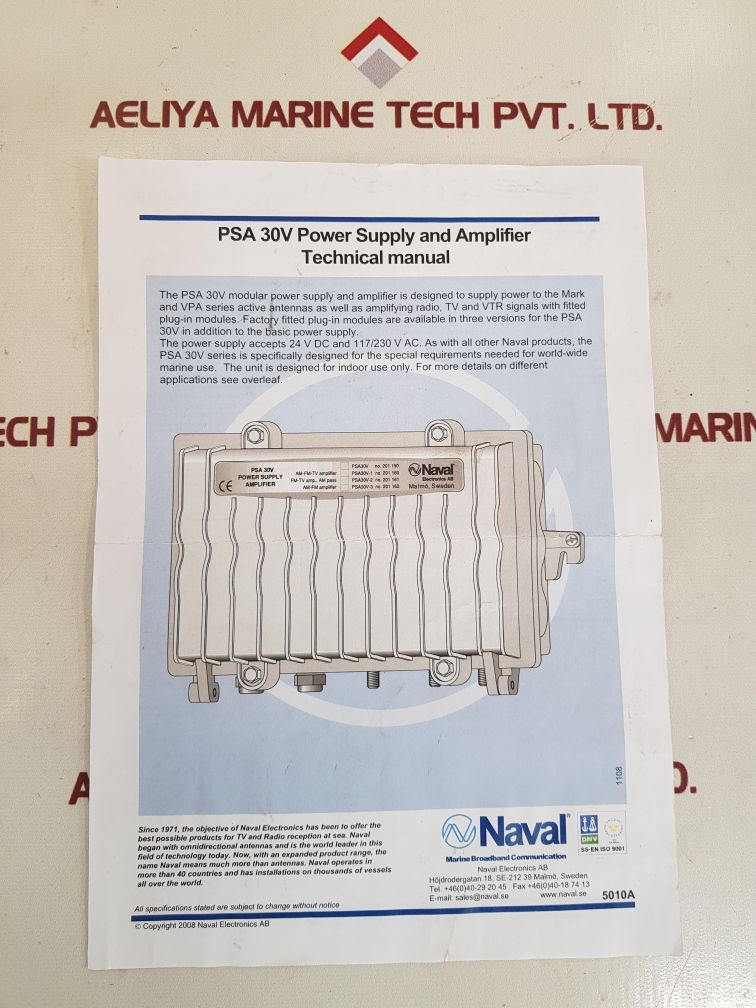 Naval psa30v-power supply and amplifier psa 30v-2 201161