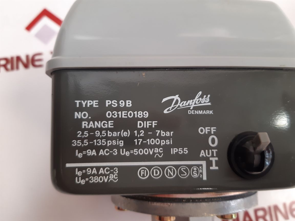 Danfoss Ps9B Pressure Switch 031E0189