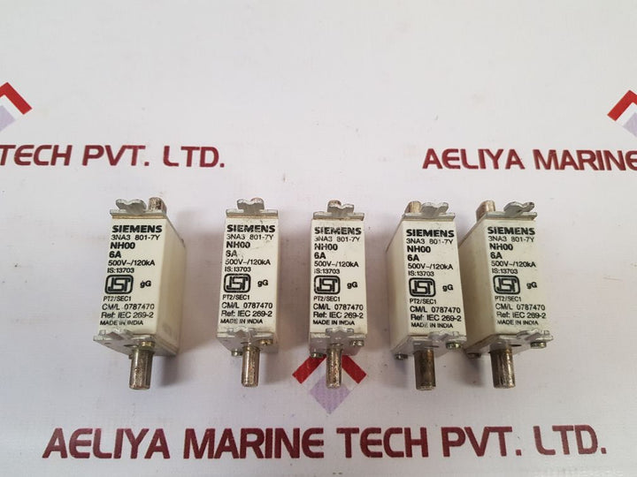 Siemens 3Na3 801-7Y Fuse Nh00 6A