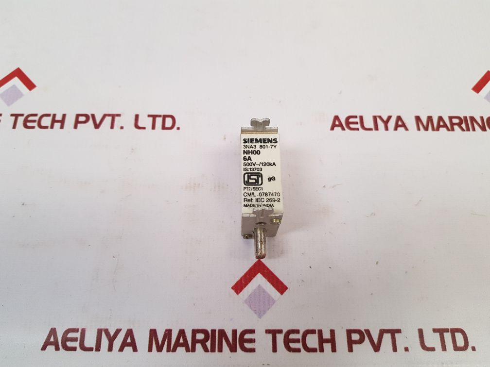Siemens 3Na3 801-7Y Fuse Nh00 6A