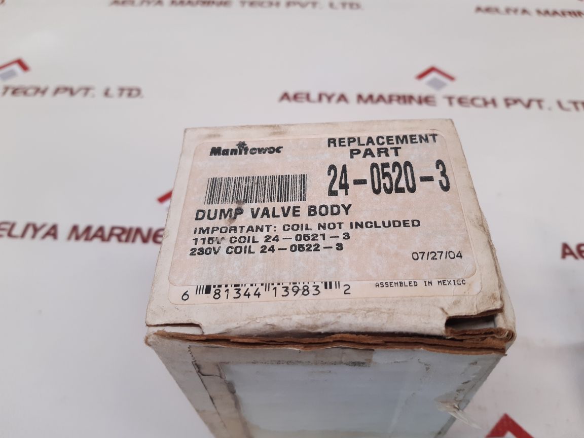 Manitowoc 24-0520-3 Solenoid Valve Without Coil