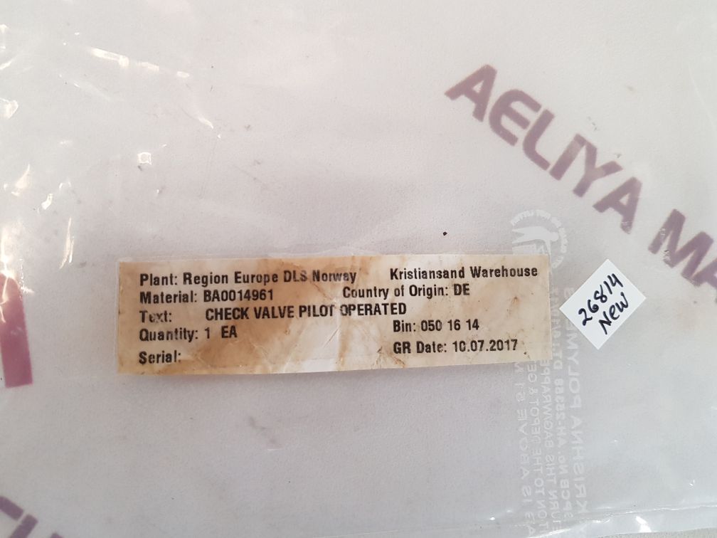 Hawe hydraulik rh2 check valve