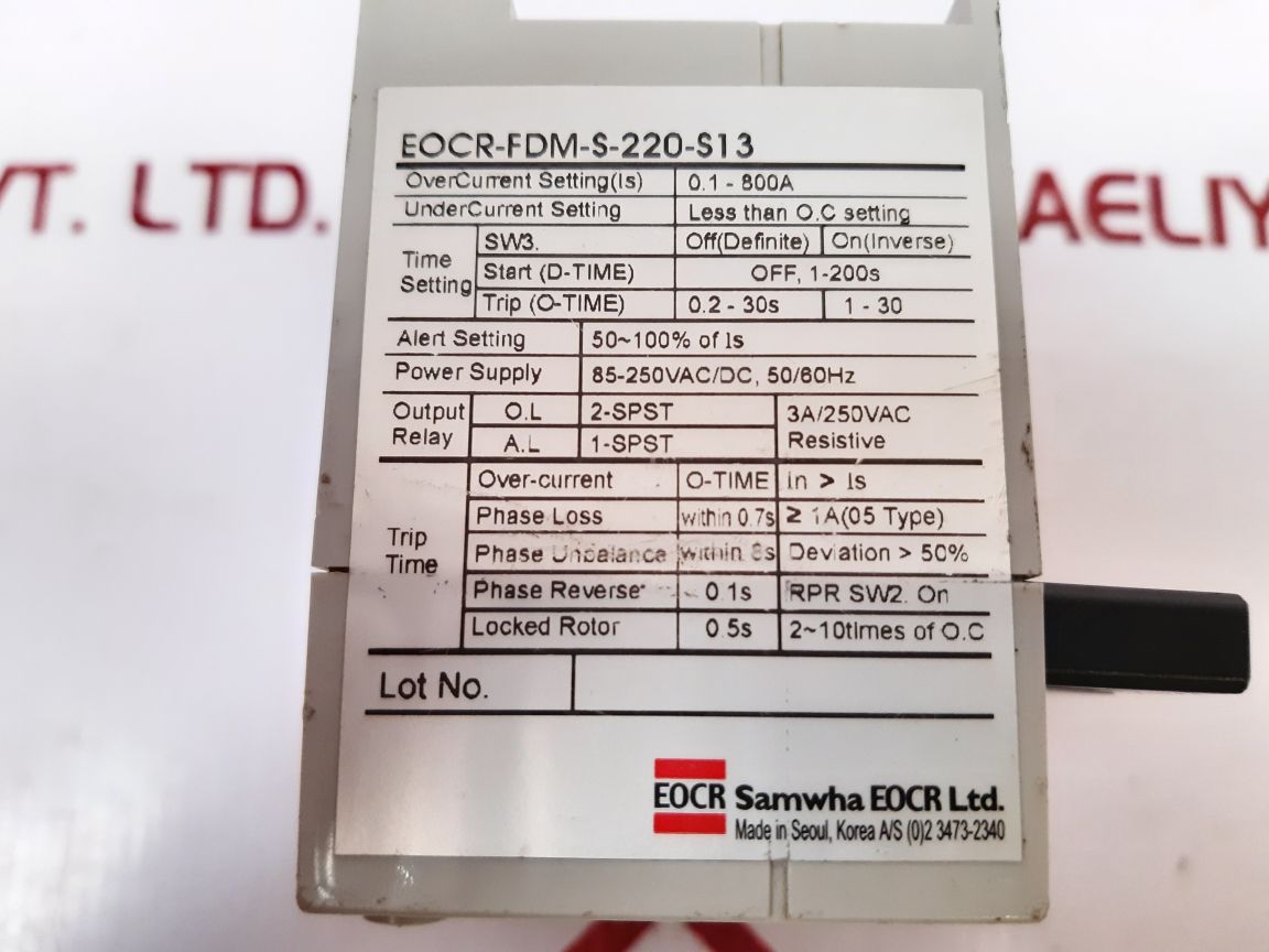 Eocr Samwha Eocr-fdm-s-220-s13 Power Converter Set