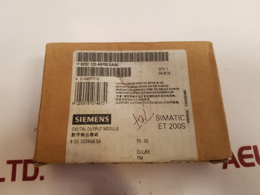 Siemens Simatic S7 6Es7 132 4Bf00-0Aa0 Digital Output Module new ...