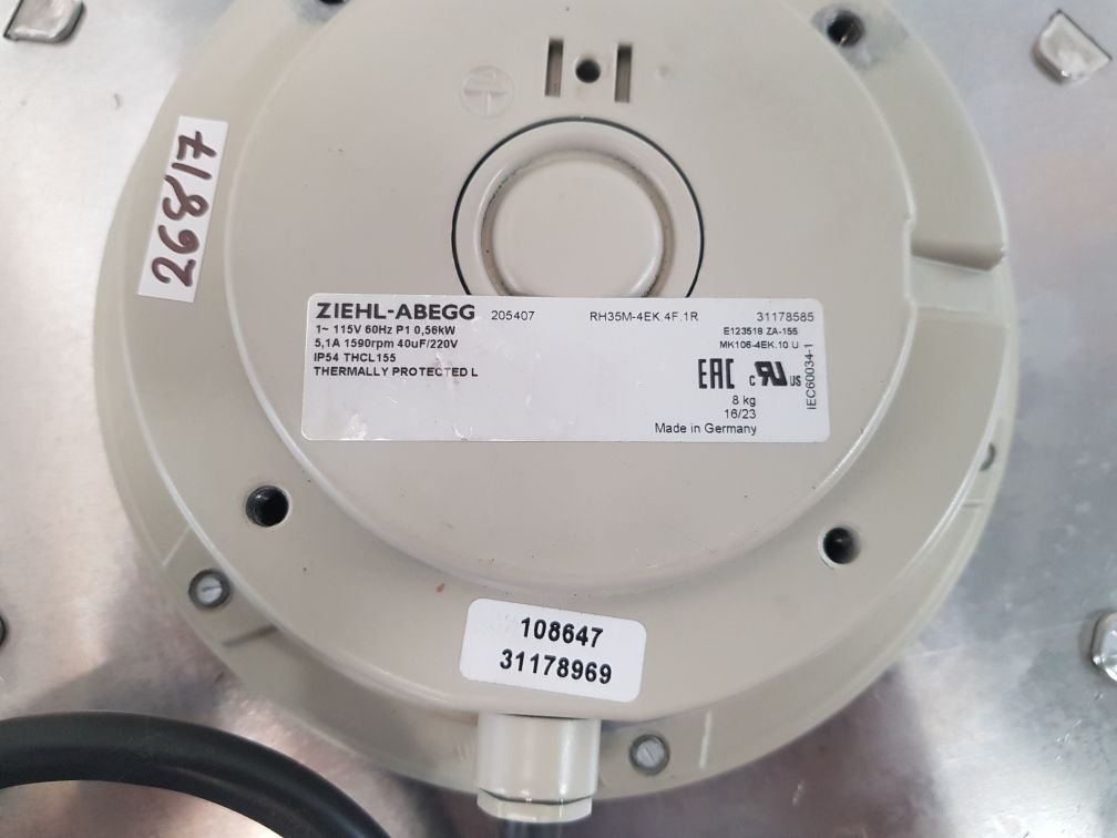 Ziehl-abegg rh35m-4ek.4f.1r centrifugal fan blower