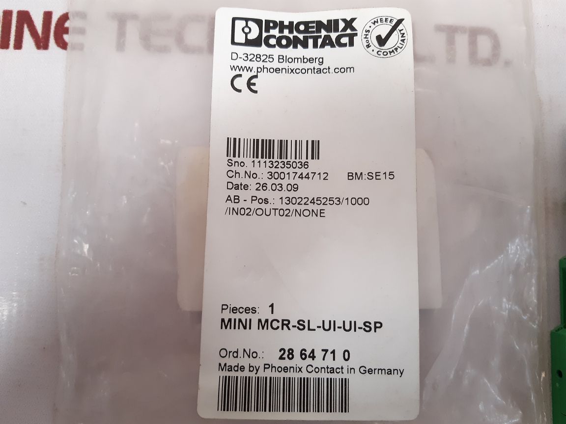 Phoenix Contact Mini Mcr-sl-ui-ui-sp Isolating Amplifier
