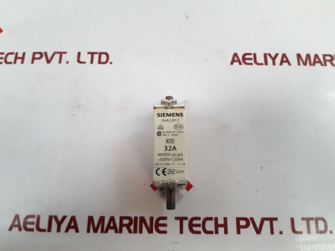 Set Of 3X Siemens 3Na3 812 Fuse-link 32A (1Box = 3Pcs )