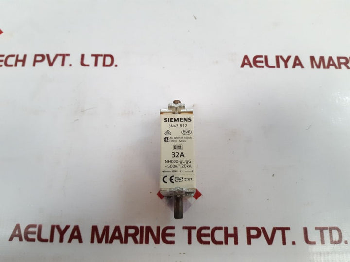 Set Of 3X Siemens 3Na3 812 Fuse-link 32A (1Box = 3Pcs )