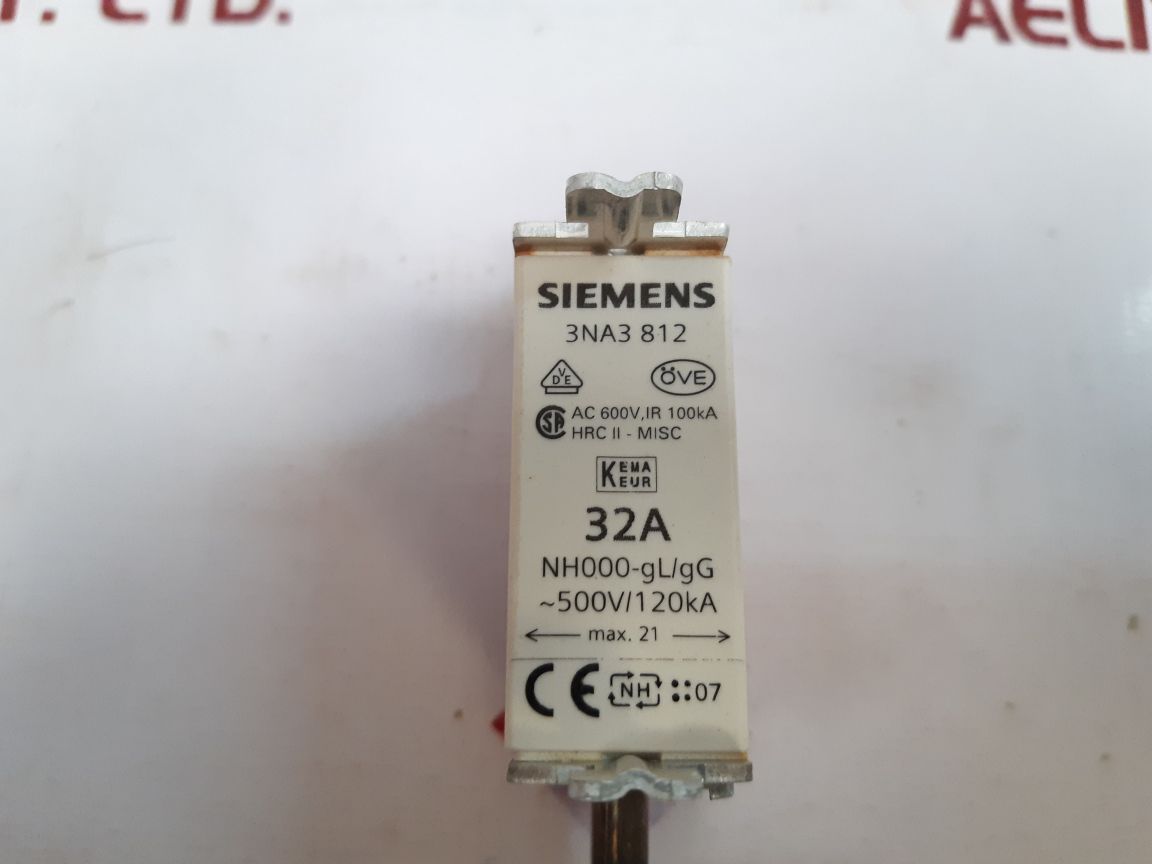 Set Of 3X Siemens 3Na3 812 Fuse-link 32A (1Box = 3Pcs )
