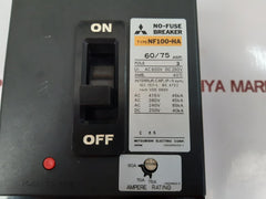Mitsubishi Nf100-ha No-fuse Circuit Breaker 60/75 Amp