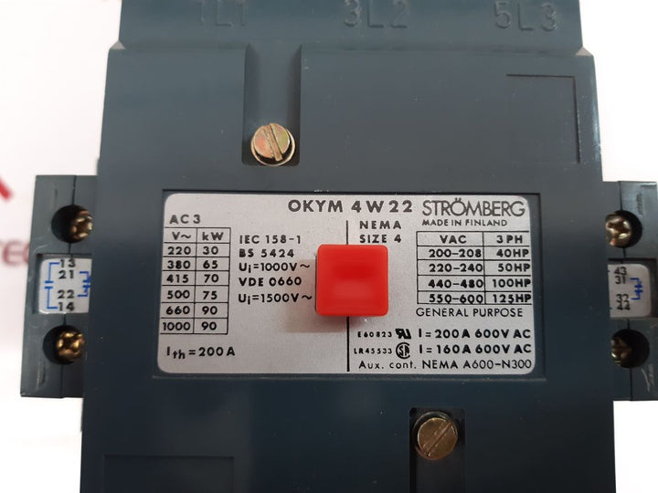 Stromberg Okym 4W22 General Purpose Contactor