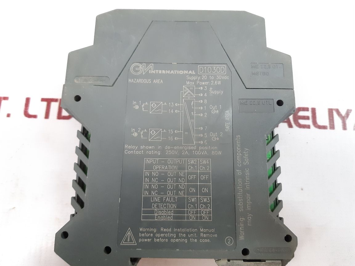 Gm International D1030D 2-channels Switch/Proximity Detector Repeater
