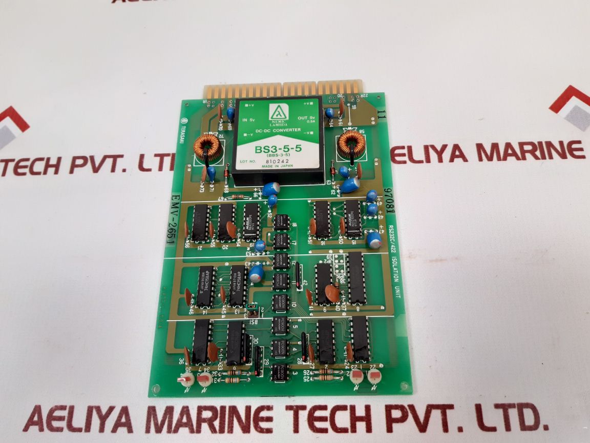 Terasaki Emv-2651 Isolation Unit Rs232C/422 Pcb Card K/87Z/1-001A