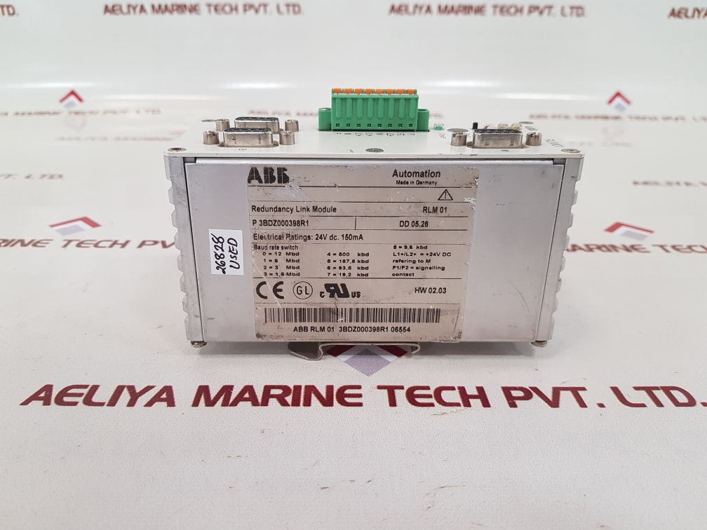 Abb rlm01 redundancy link module 3bdz000398r1 used