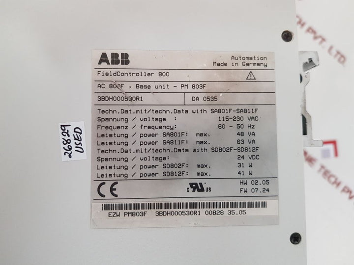 Abb ac 800f field controller 3bdh000530r1