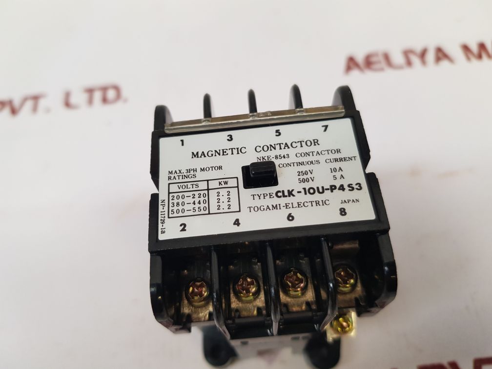 Togami-electric Clk-10U-p4S3 Magnetic Contactor