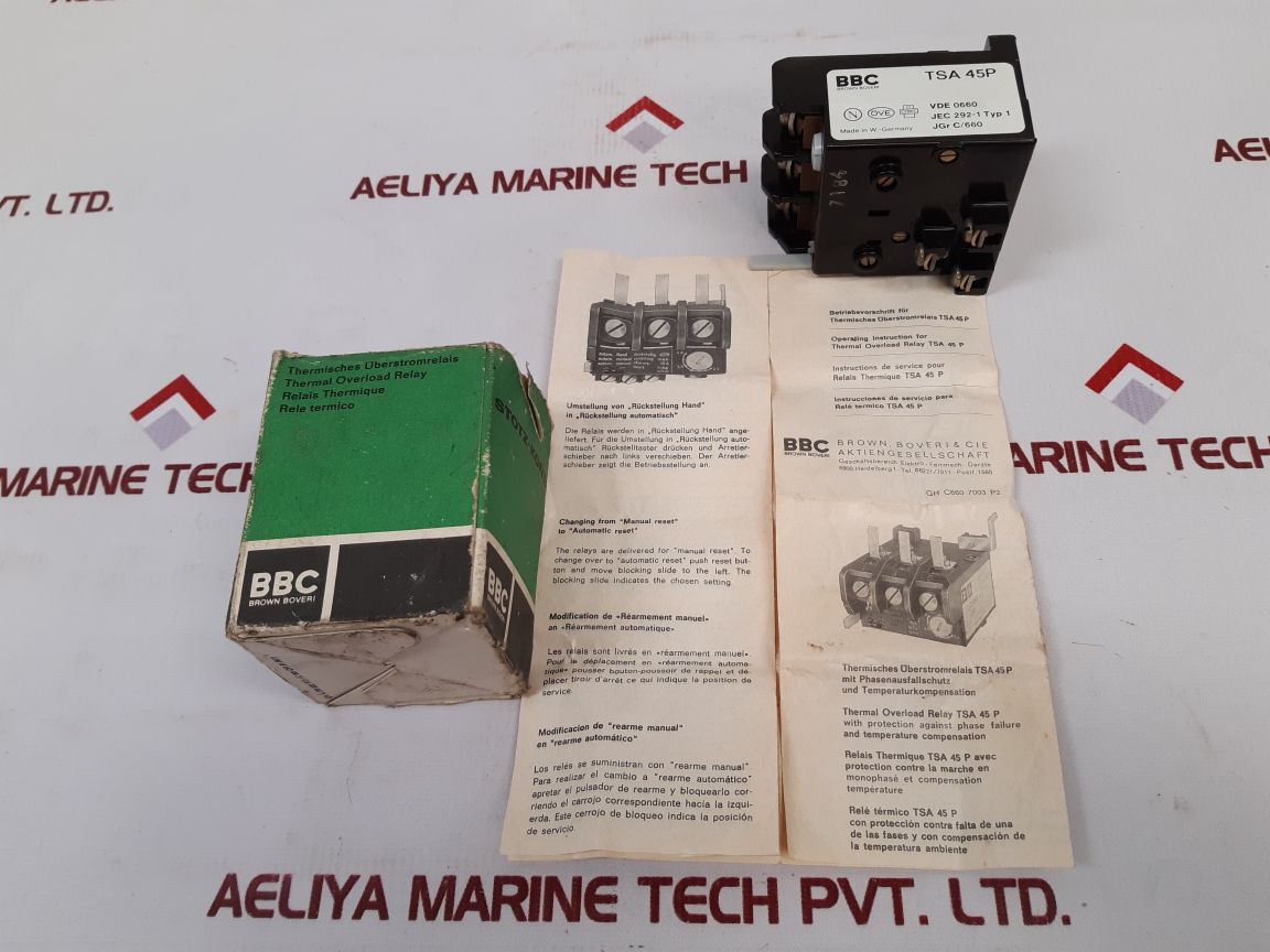 Bbc Tsa 45P Thermal Overload Relay 2.1-3.3A

