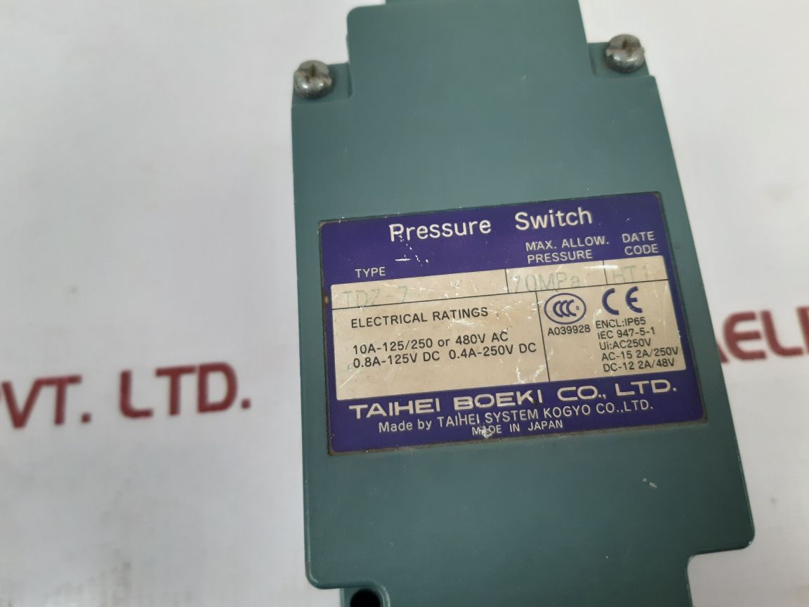 Taihei Boeki Tdz-7 Pressure Switch