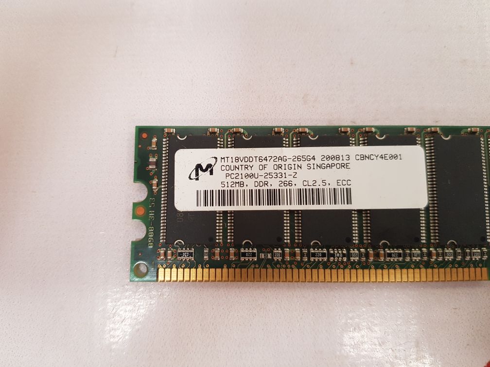 Mt18Vddt6472Ag-265G4 Memory Ram Pc2100U-25331-z