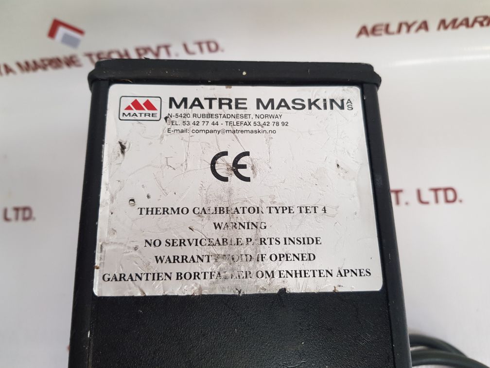 Matre Maskin Tet4 Temperature Calibrator 220Vac