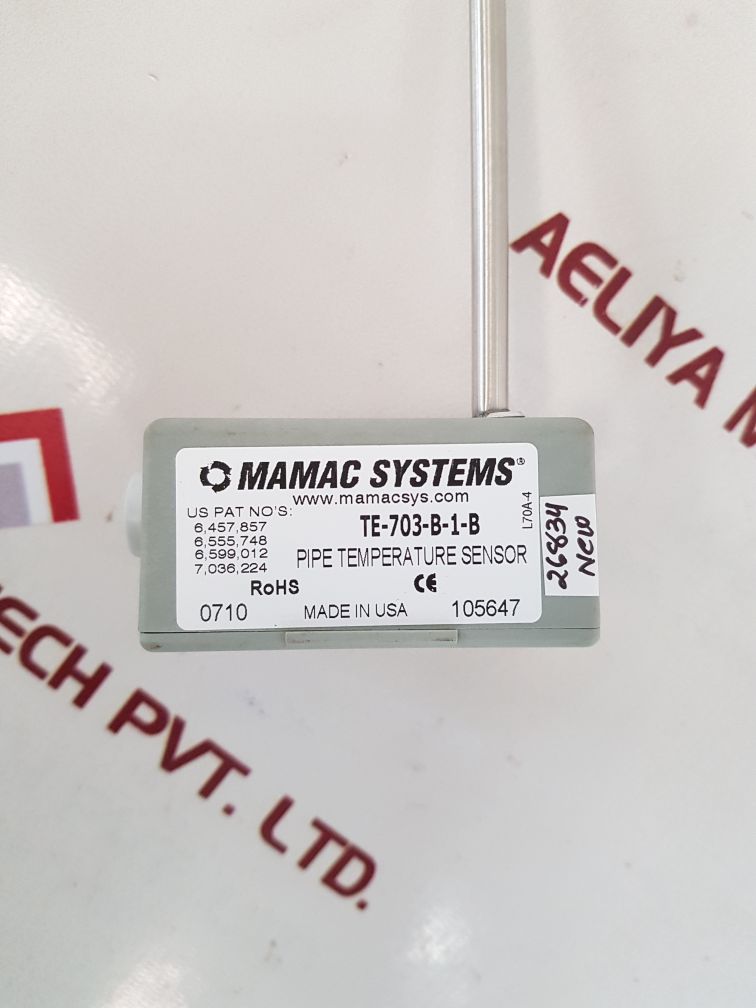 Mamac systems te-703-b-1-b pipe temperature sensor