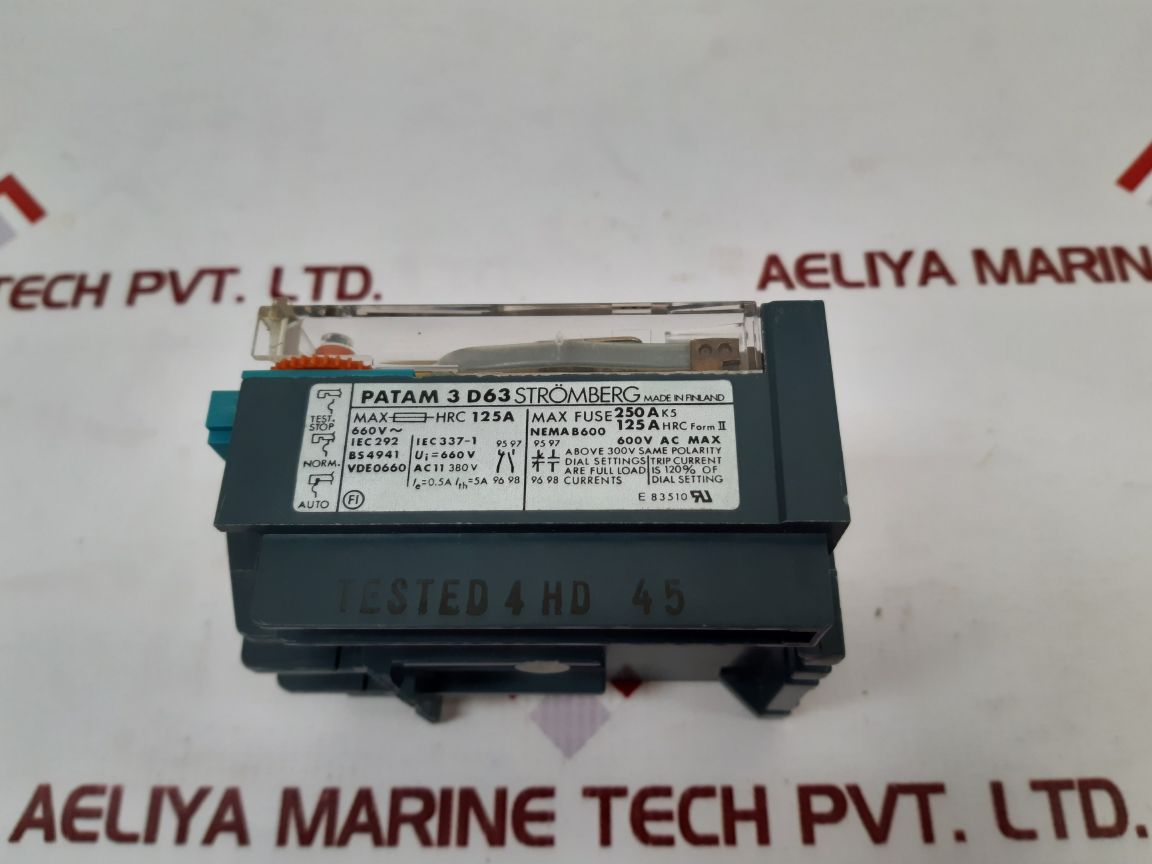 Stromberg Patam3D63 Overload Relay 45-63A