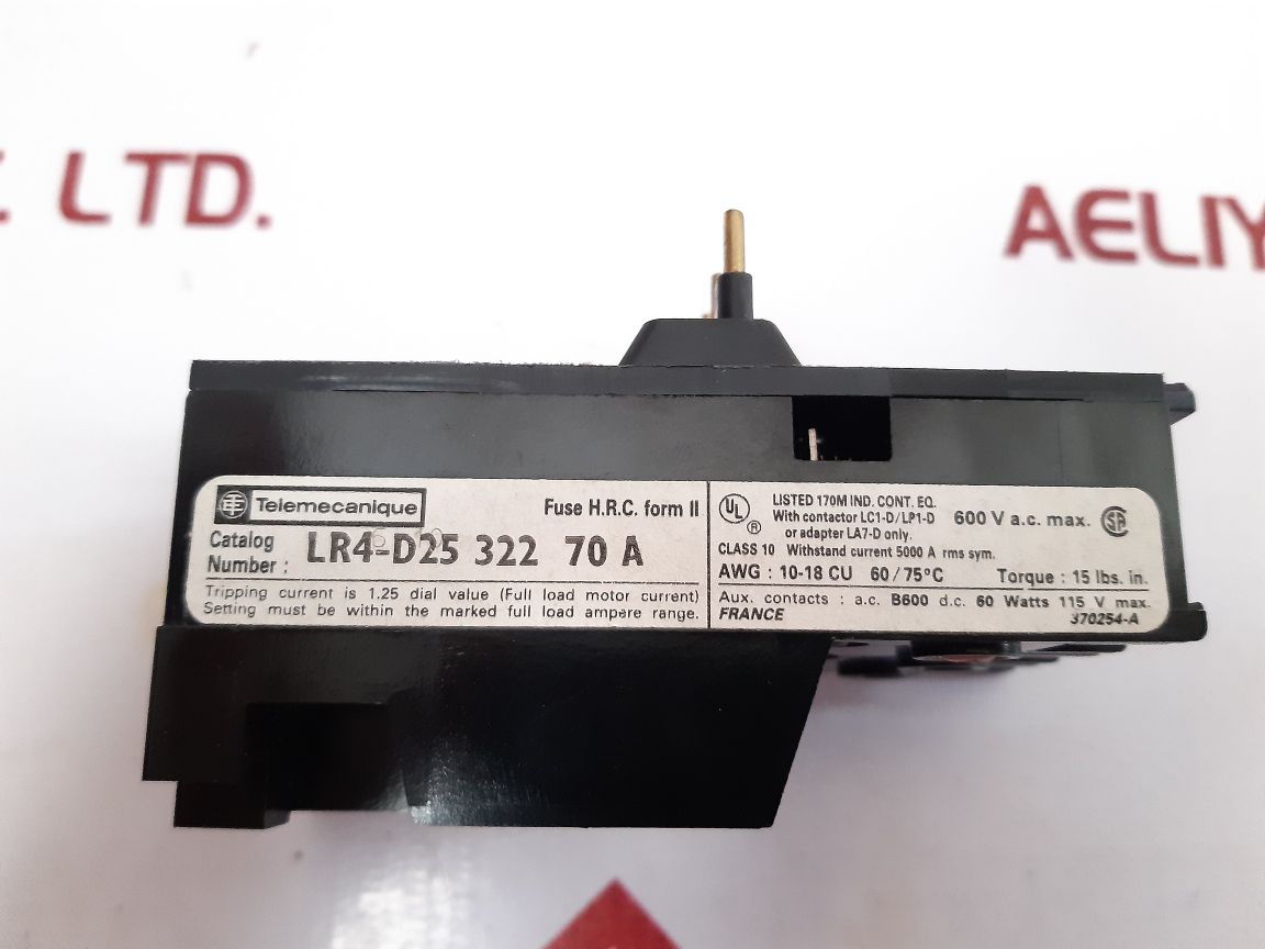 Telemecanique Lr4-d25322 Overload Relay 18-25 Non Differentiel