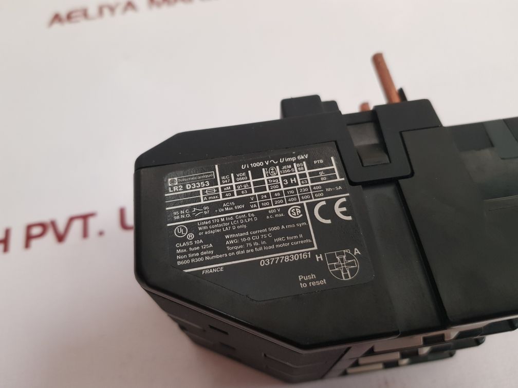 Telemecanique Lr2 D3353 Thermal Overload Relay 023293
