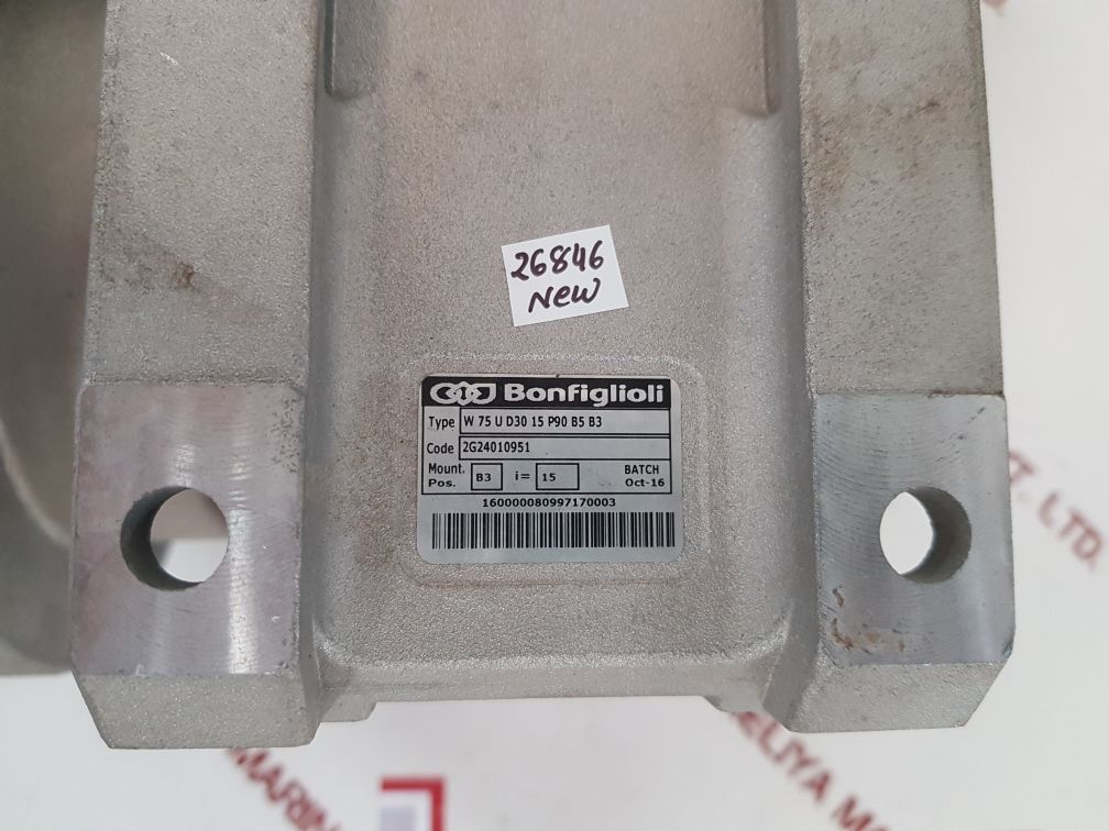 Bonfiglioli W75 U D30 15 P90 B5 B3 Gear Reducer