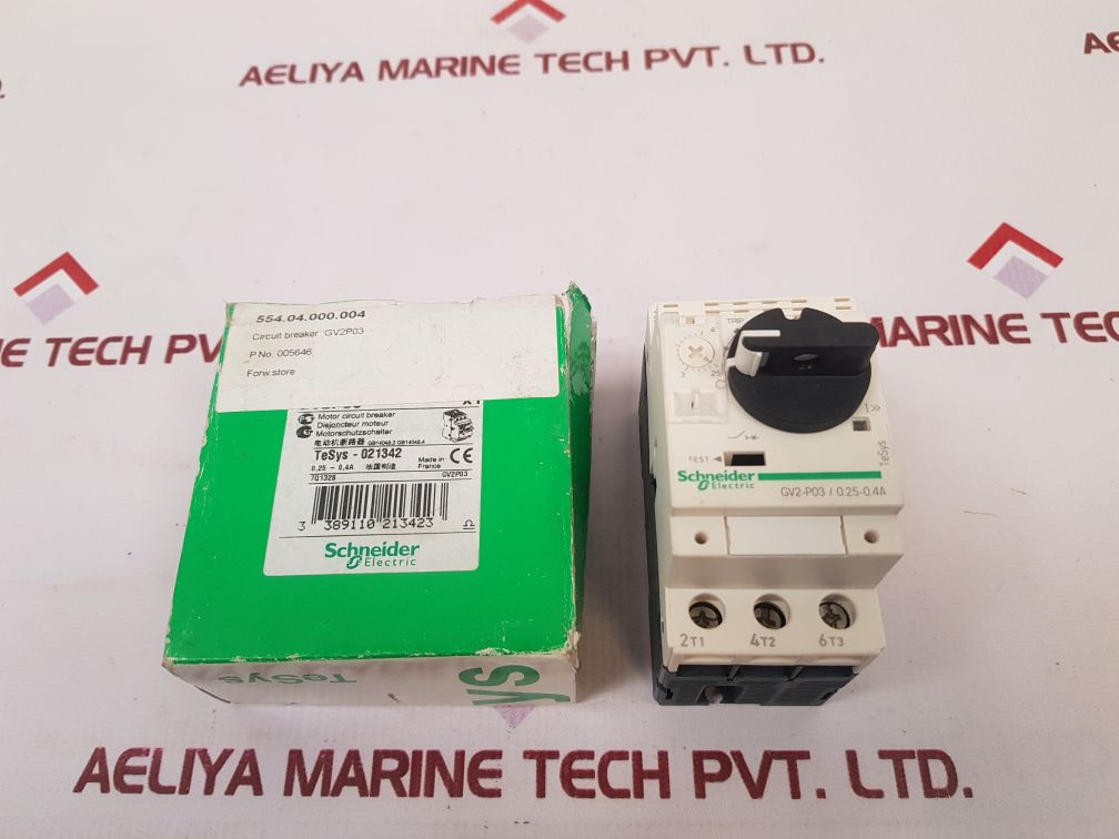 Schneider Electric Gv2-p03/0.25-0.4A Motor Circuit Breaker
